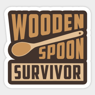 Wooden Spoon Survivor Sticker